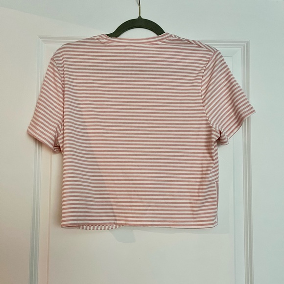 EUC MakeMeChic Pink Striped Cropped Top (XL) 👚 - Picture 3 of 4
